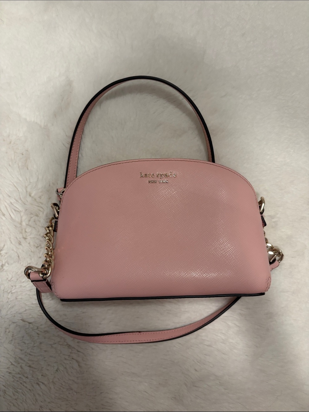 kate spade Blush Pink Dome Crossbody with Gold Chain